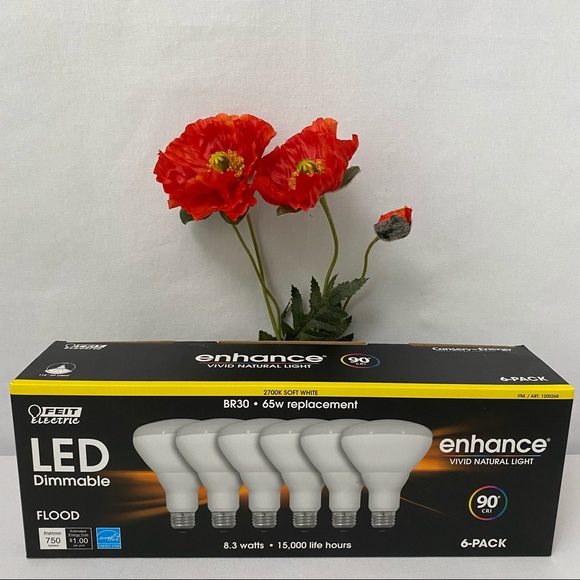 FEIT Other - Feit Electric 6-pack dimmable led,flood, BR30, 65W replacement,NWT